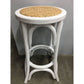 Melrose Solid Oak Bar Stool 65cm in White - Chocolate Wood