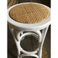 Melrose Solid Oak Bar Stool 65cm in White - Chocolate Wood