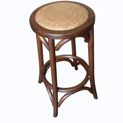 MELROSE SOLID OAK BAR STOOL IN WALNUT 65CM HIGH - MyChocolateWood