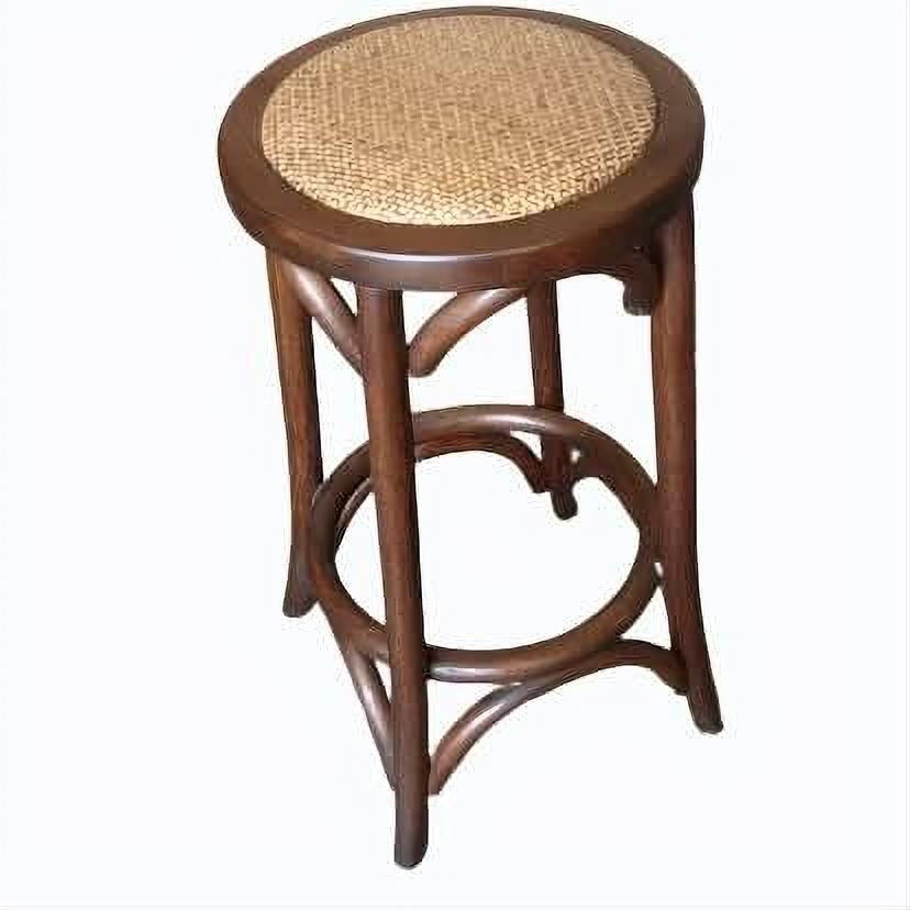 Melrose Solid Oak Bar Stool 65cm in Walnut - Chocolate Wood