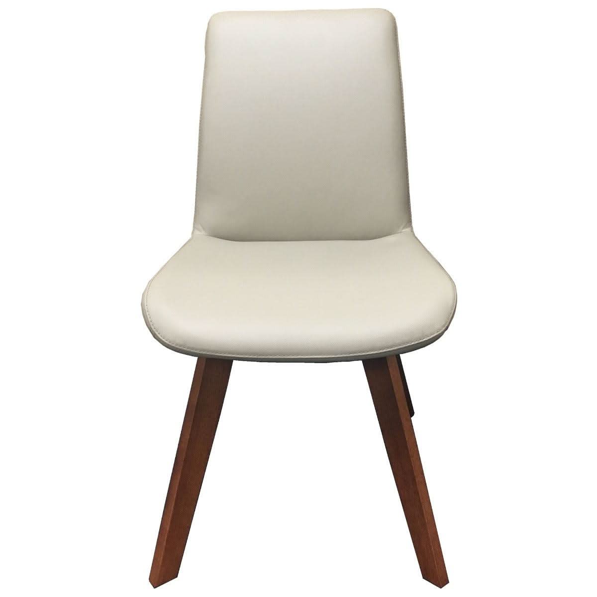 Mila Top Grain Leather Swivel Dining Chair in Mocha - Chocolate Wood