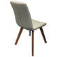 Mila Top Grain Leather Swivel Dining Chair in Mocha - Chocolate Wood