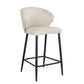 Milano PU Leather Bar Stool in Wheat - Chocolate Wood