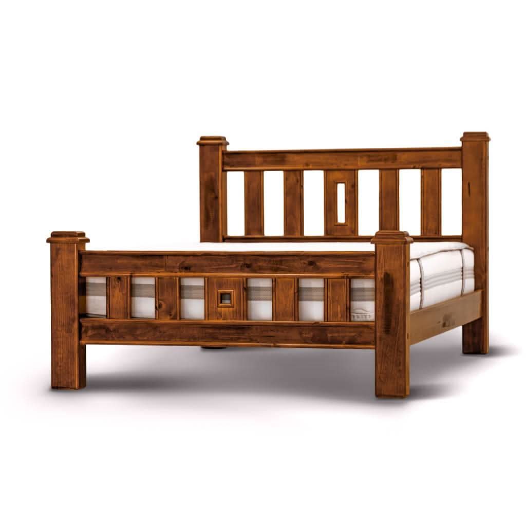 MILLER SOLID HARDWOOD QUEEN BED BLACKWOOD COLOUR - MyChocolateWood