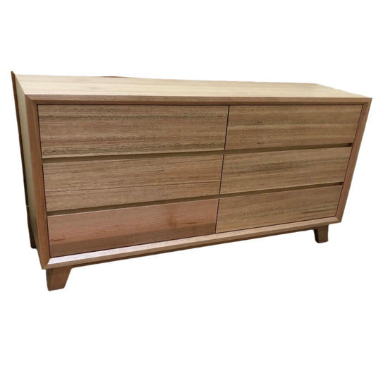 MIRANDA 6 DRAWER DRESSER/ 6 DRAWER CHEST OF DRAWERS IN TASSIE OAK CLEAR LACQUER MADE TO ORDER IN AUSTRALIA - MyChocolateWood