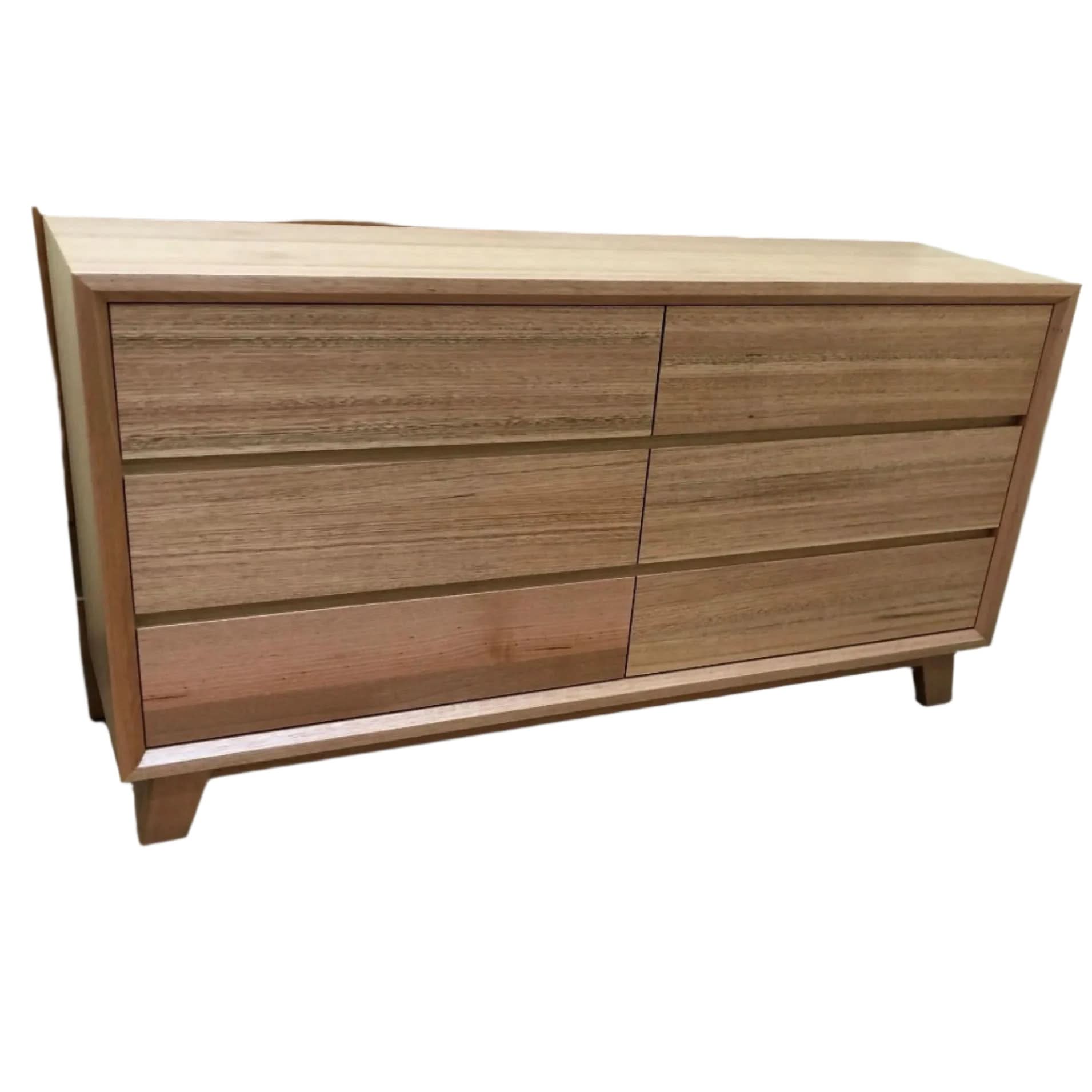 Miranda 6-Drawer Dresser in Solid Victorian Ash, Non-Toxic - Chocolate Wood