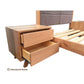 MIRANDA QUEEN BED + 2 BEDSIDE TABLES IN SOLID TASSIE OAK TIMBER CUSTOM MADE TO ORDER - MyChocolateWood