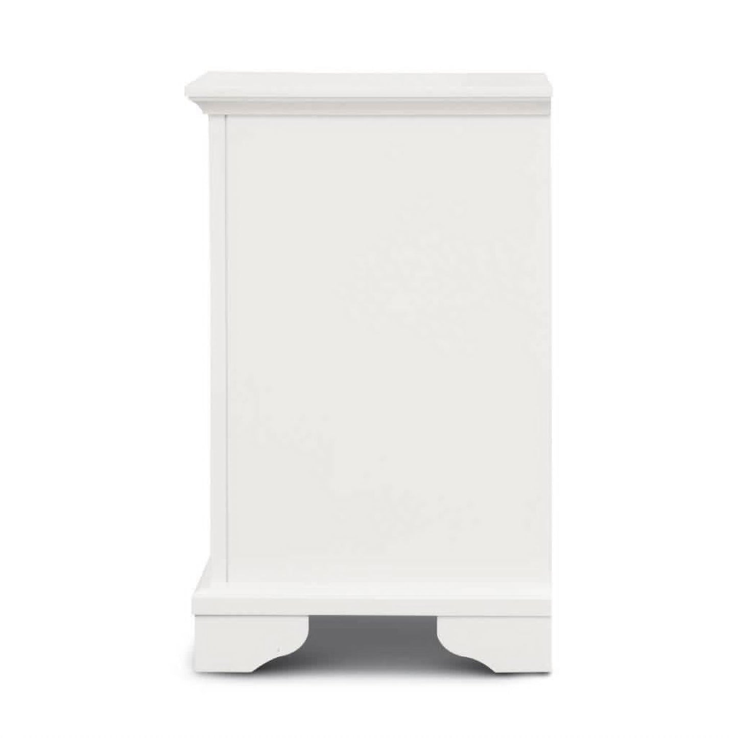 MIRIBELLE 3 DRAWER ACACIA WOOD BEDSIDE TABLES IN WHITE
