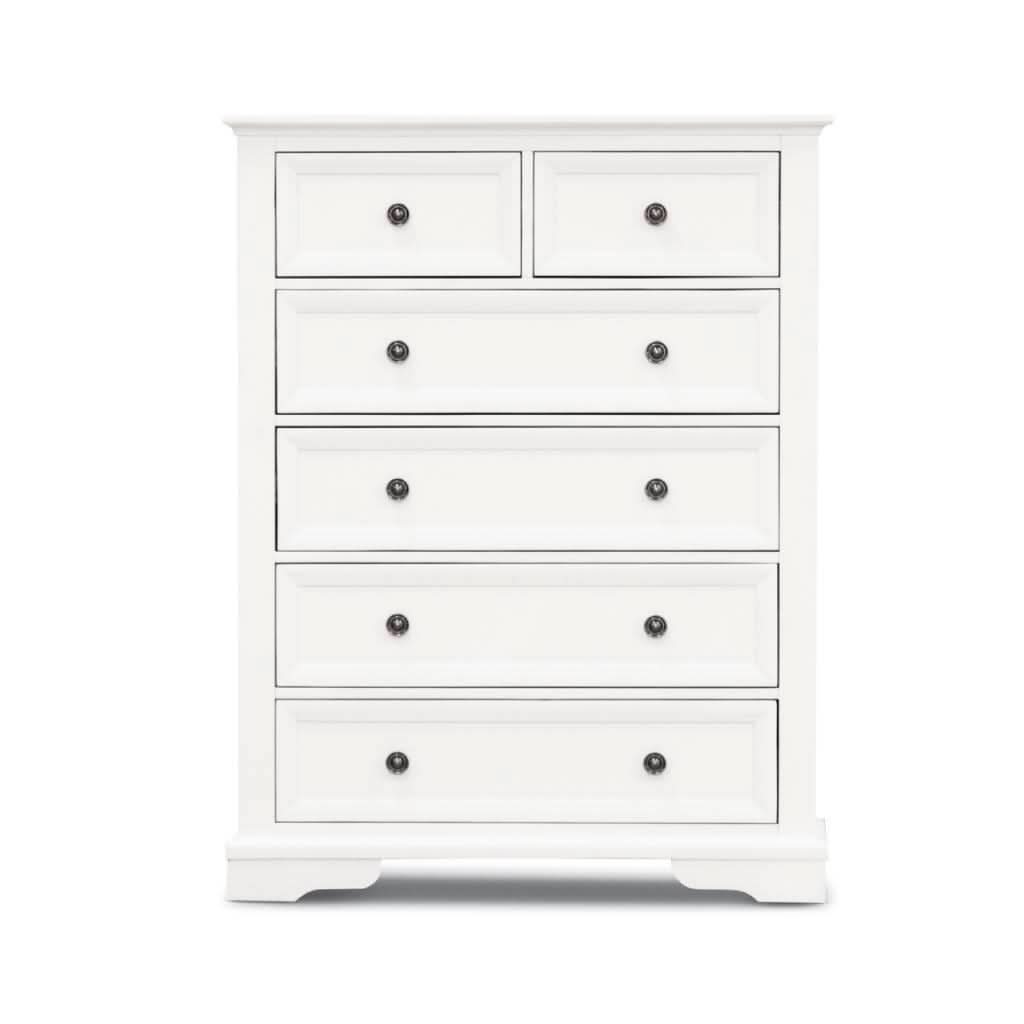 MIRIBELLE ACACIA WOOD 6-DRAWER TALLBOY/ 6 DRAWER CHEST OF DRAWERS - MyChocolateWood