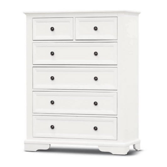 MIRIBELLE ACACIA WOOD 6-DRAWER TALLBOY/ 6 DRAWER CHEST OF DRAWERS