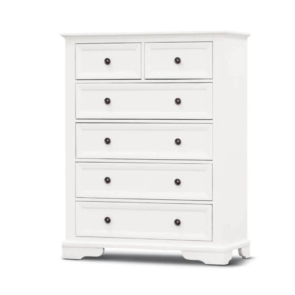 MIRIBELLE ACACIA WOOD 6-DRAWER TALLBOY/ 6 DRAWER CHEST OF DRAWERS - MyChocolateWood