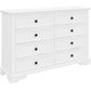 Miribelle King Bed, Dresser, Mirror & 2 Bedside Tables Package - Chocolate Wood