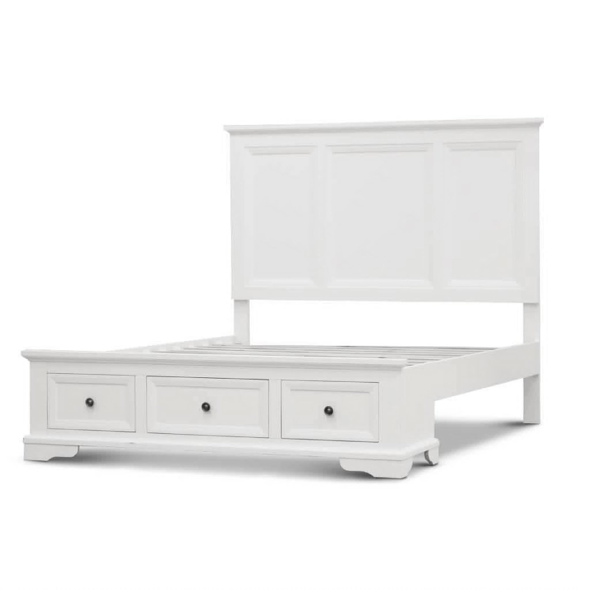 Miribelle King Bed, Tallboy & 2 Bedside Tables Package - Chocolate Wood