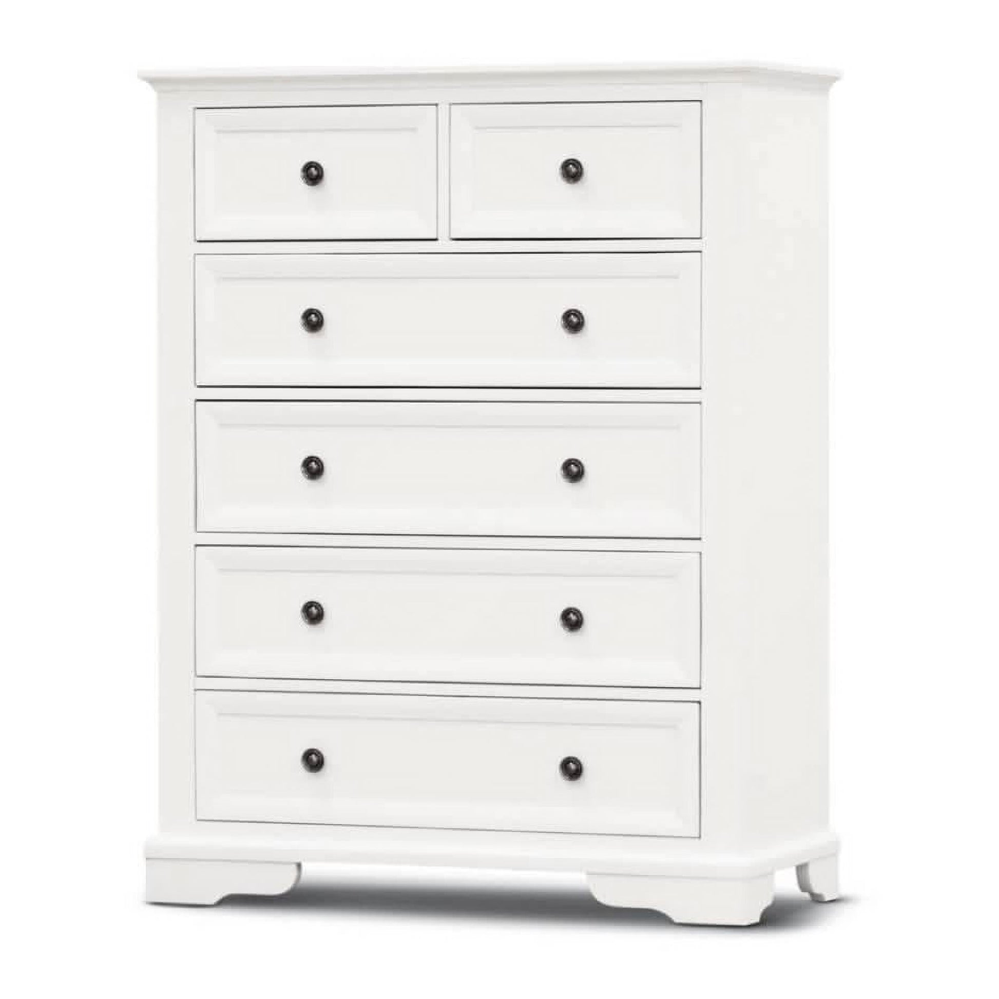 Miribelle King Bed, Tallboy & 2 Bedside Tables Package - Chocolate Wood