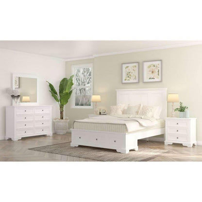 MIRIBELLE ACACIA WOOD QUEEN SIZE BED + DRESSER + MIRROR + 2 X BEDSIDE TABLES PACKAGE DEAL