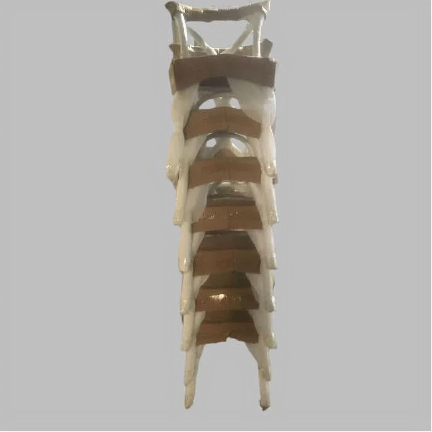 Moftak Stackable French Provincial Crossback Dining Chair in Black - Chocolate Wood