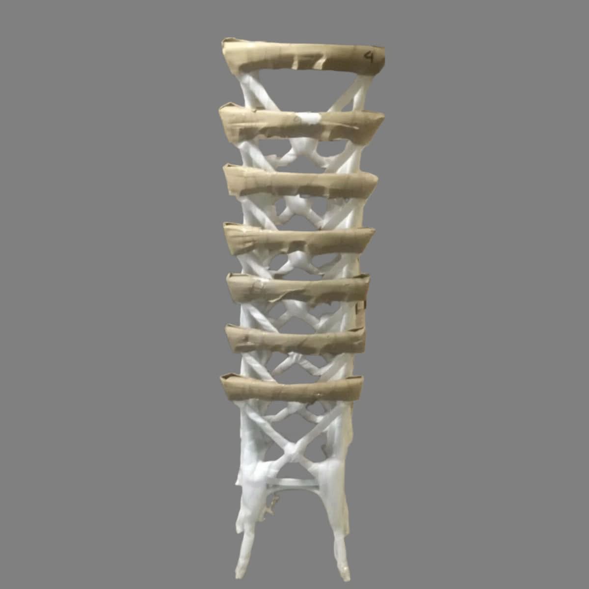 Moftak Stackable French Provincial Crossback Dining Chair in White - Chocolate Wood