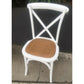 MOFTAK STACKABLE FRENCH PROVINCIAL CROSSBACK DINING CHAIR WHITE BIRCH/RATTAN - MyChocolateWood