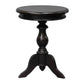 Mola Solid Mahogany Round Side & Wine Table in Chocolate - Chocolate Wood