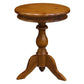 Mola Solid Mahogany Round Side & Wine Table in Light Pecan - Chocolate Wood