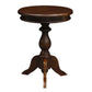 MOLA SOLID MAHOGANY ROUND SIDE/WINE TABLE MAHOGANY - MyChocolateWood