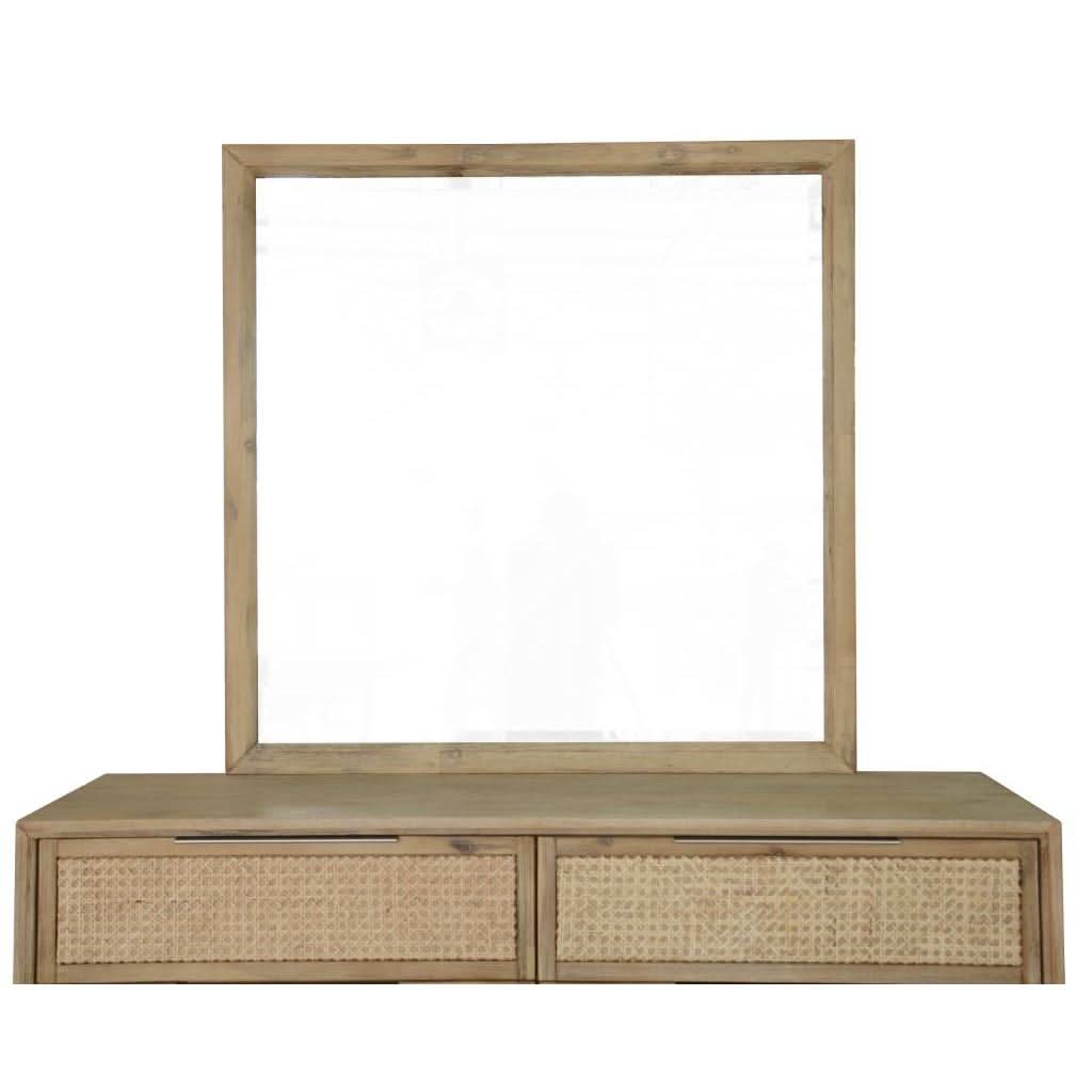 MOLLET SOLID ACACIA TIMBER MIRROR BRUSHED SMOKE - MyChocolateWood