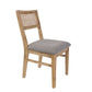 MOLLET SOLID ACACIA TIMBER/RATTAN DINING CHAIR BRUSHED SMOKE - MyChocolateWood