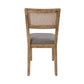 MOLLET SOLID ACACIA TIMBER/RATTAN DINING CHAIR BRUSHED SMOKE - MyChocolateWood