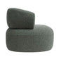 MONA BOUCLE TEXTURED FABRIC CHAIR IN MOSS - MyChocolateWood