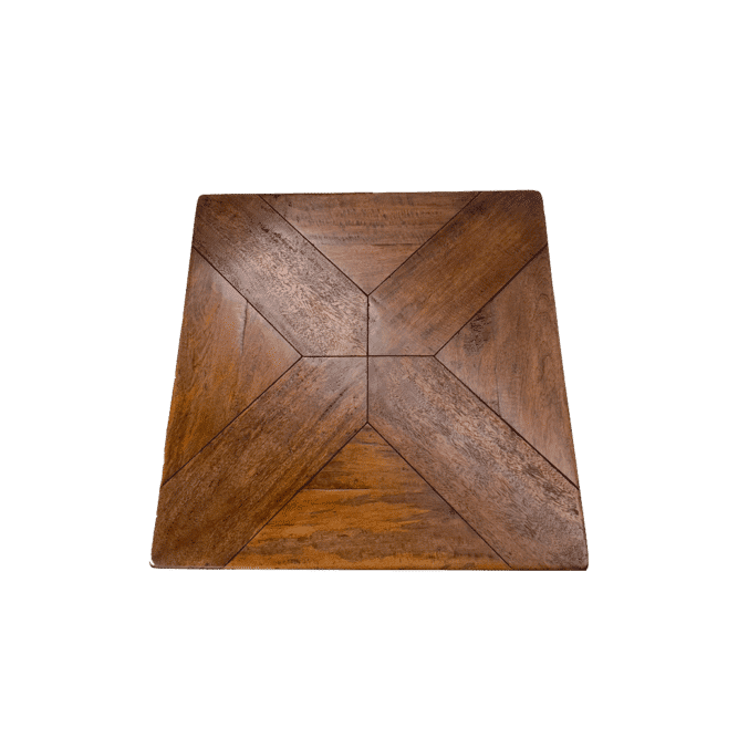 Monastery Table Top 600mm Square in Brown - Chocolate Wood