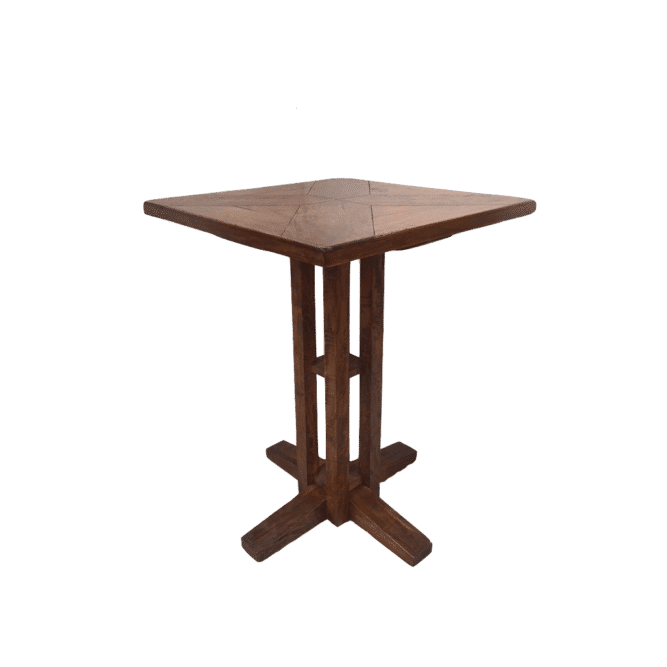 Monastery Table Top 600mm Square in Brown - Chocolate Wood