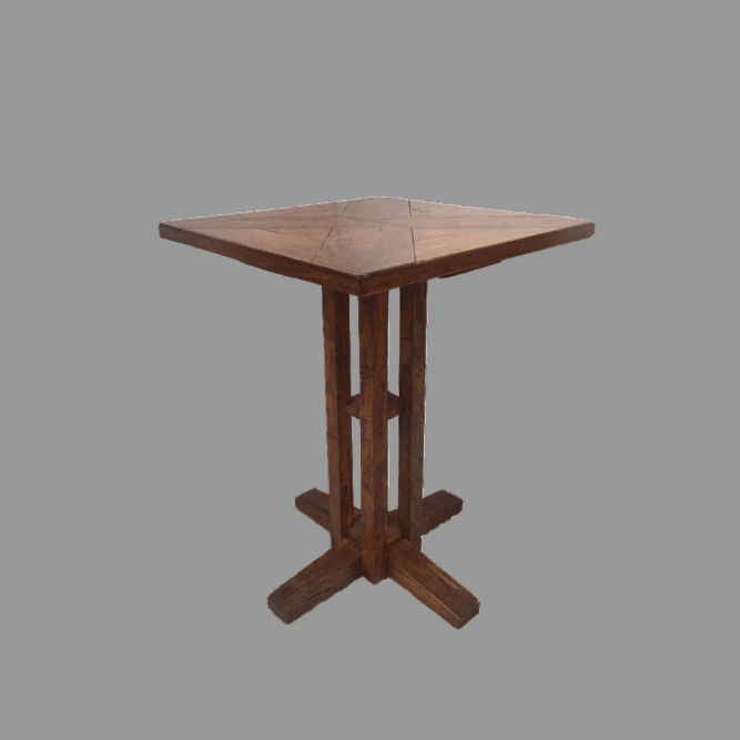 Monastery Table Top 700mm Square in Brown - Chocolate Wood
