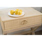 MONFORT MAHOGANY FRAME RAFFIA 1 DRAWER BEDSIDE TABLE NIGHTSTAND SANDBAR - MyChocolateWood