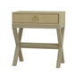 MONFORT MAHOGANY FRAME RAFFIA 1 DRAWER BEDSIDE TABLE NIGHTSTAND SANDBAR - MyChocolateWood