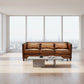 MORANG AGED LEATHER 3 SEATER SOFA IN TOFFEE FINISH - MyChocolateWood