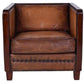 MORANG AGED LEATHER ARMCHAIR IN TOFFEE FINISH - MyChocolateWood