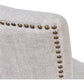 Morang Dining Chair in Dove Grey Linen with Maron Legs - Chocolate Wood