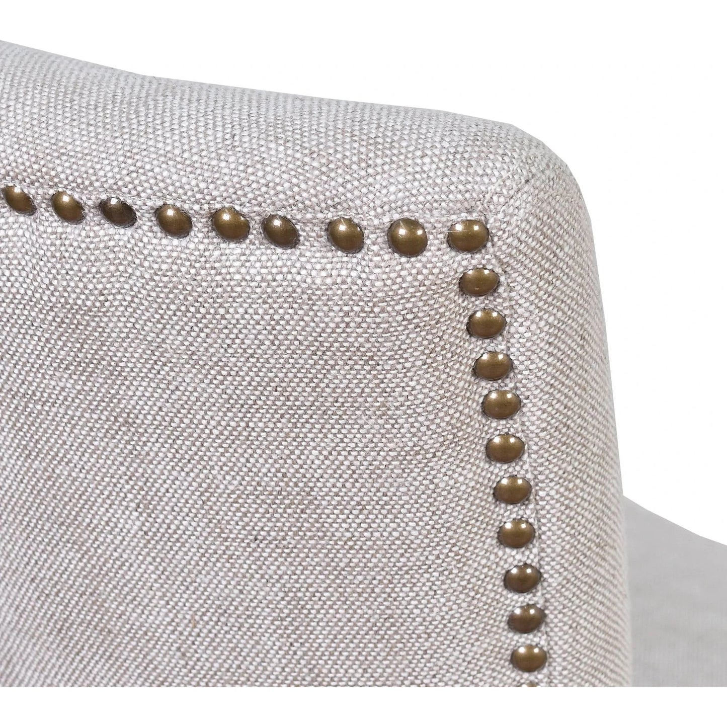 Morang Dining Chair in Dove Grey Linen with Maron Legs - Chocolate Wood