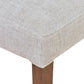 Morang Dining Chair in Dove Grey Linen with Maron Legs - Chocolate Wood