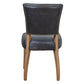 MORANG ESPRESSO TOP GRAIN DISTRESSED COWHIDE LEATHER DINING CHAIR BRIAR SMOKE LEGS - MyChocolateWood
