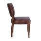 Morang Dining Chair in Brown Waxed Cowhide with Maron Legs - Chocolate Wood