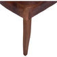 Morang Dining Chair in Brown Waxed Cowhide with Maron Legs - Chocolate Wood