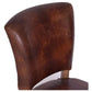 Morang Dining Chair in Brown Waxed Cowhide with Briar Smoke Legs - Chocolate Wood