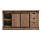 MORIAH SOLID RECLAIMED ELM TRACK SLIDING DOOR BUFFET BLACK & NATURAL - MyChocolateWood