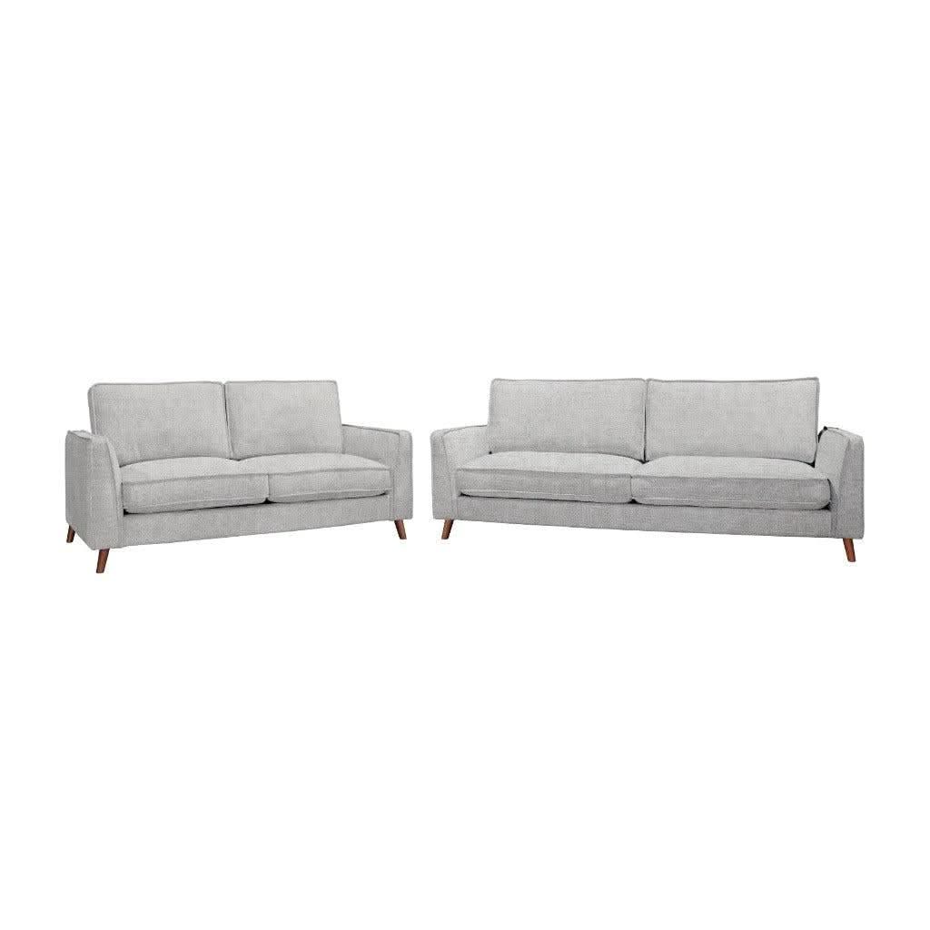 MORNAY FABRIC 2-SEATER & 3-SEATER SOFA SET LOUNGE SET GLACIER COLOUR - MyChocolateWood
