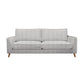 Mornay Fabric 3-Seater Sofa in Glacier - Chocolate Wood