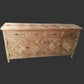 MORO RECYCLED ELM BUFFET/SIDEBOARD 4 DRAWER 4 DOOR PARQUETRY PATTERN 180 CM - MyChocolateWood