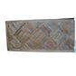 MORO RECYCLED ELM RUSTIC DINING TABLE PARQUETRY TOP 150CM - MyChocolateWood