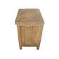 MORO RUSTIC RECYCLED ELM 2 DRAWER BEDSIDE TABLE PARQUETRY TOP 50CM - MyChocolateWood