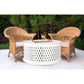 MOSAIC SOLID HARDWOOD ROUND COFFEE TABLE WHITE - MyChocolateWood